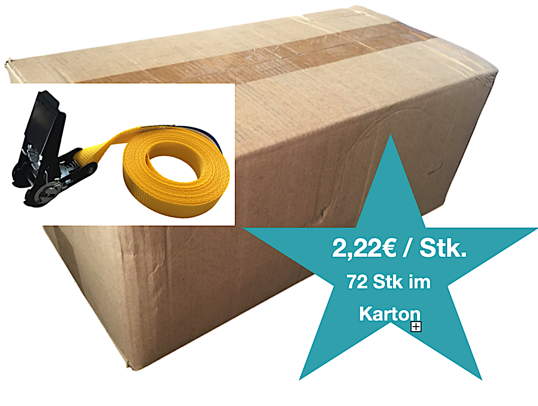 25mm 5m Spanngurt Sparpack 72 Stück
